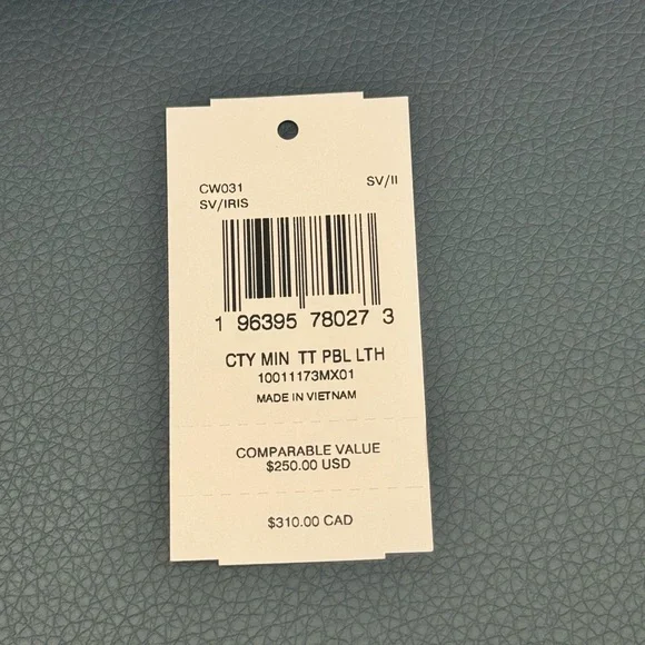 NWT - Coach - Mini City Tote - Color: Iris - Picture 6 of 7